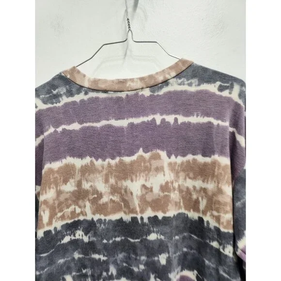 Lime & Chili BOHO Tunic Top Womens Medium Tie Dye Soft Knit Long Sleeve Casual - Picture 5 of 6